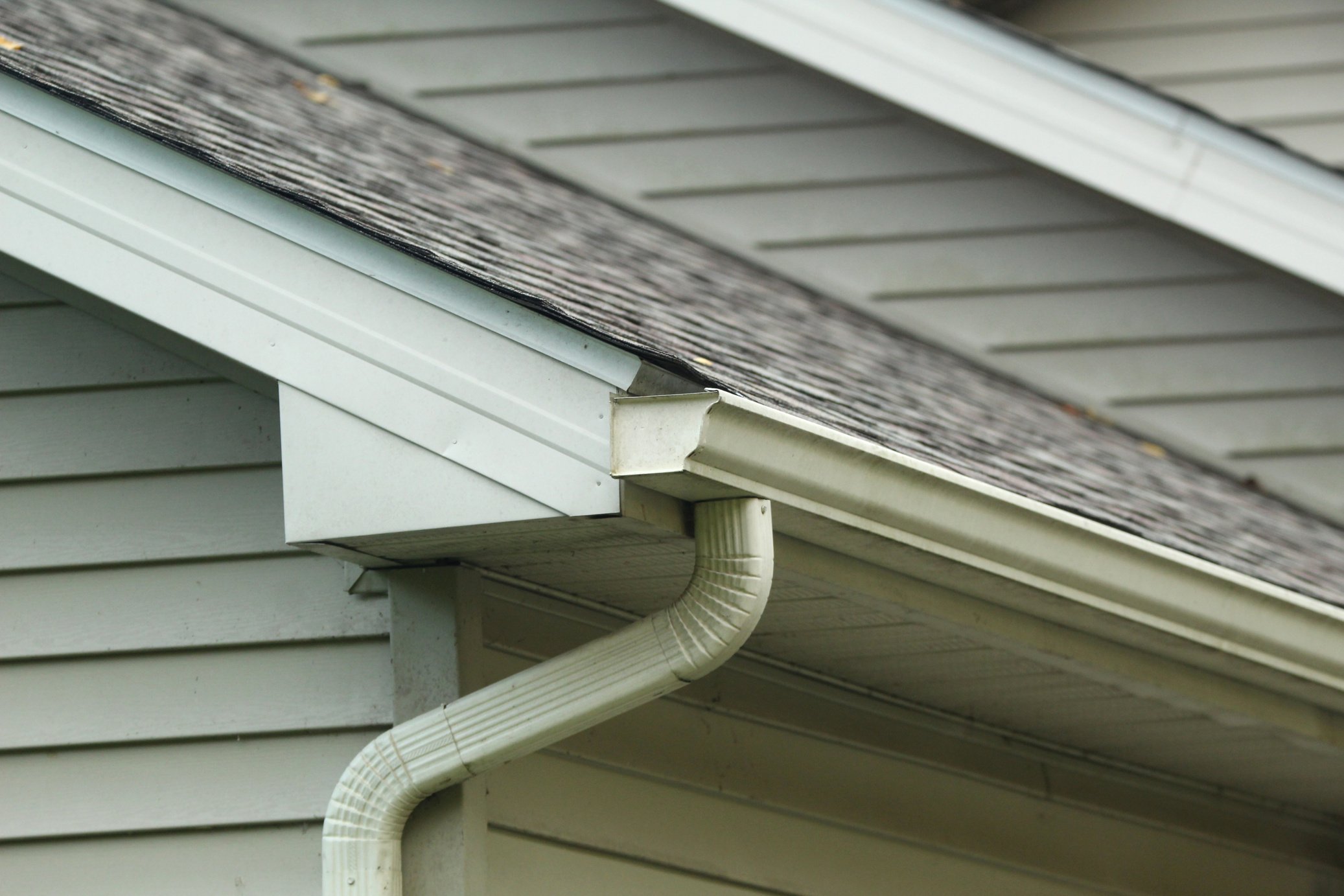 House Gutter Downspout Roof Soffit Siding Fascia